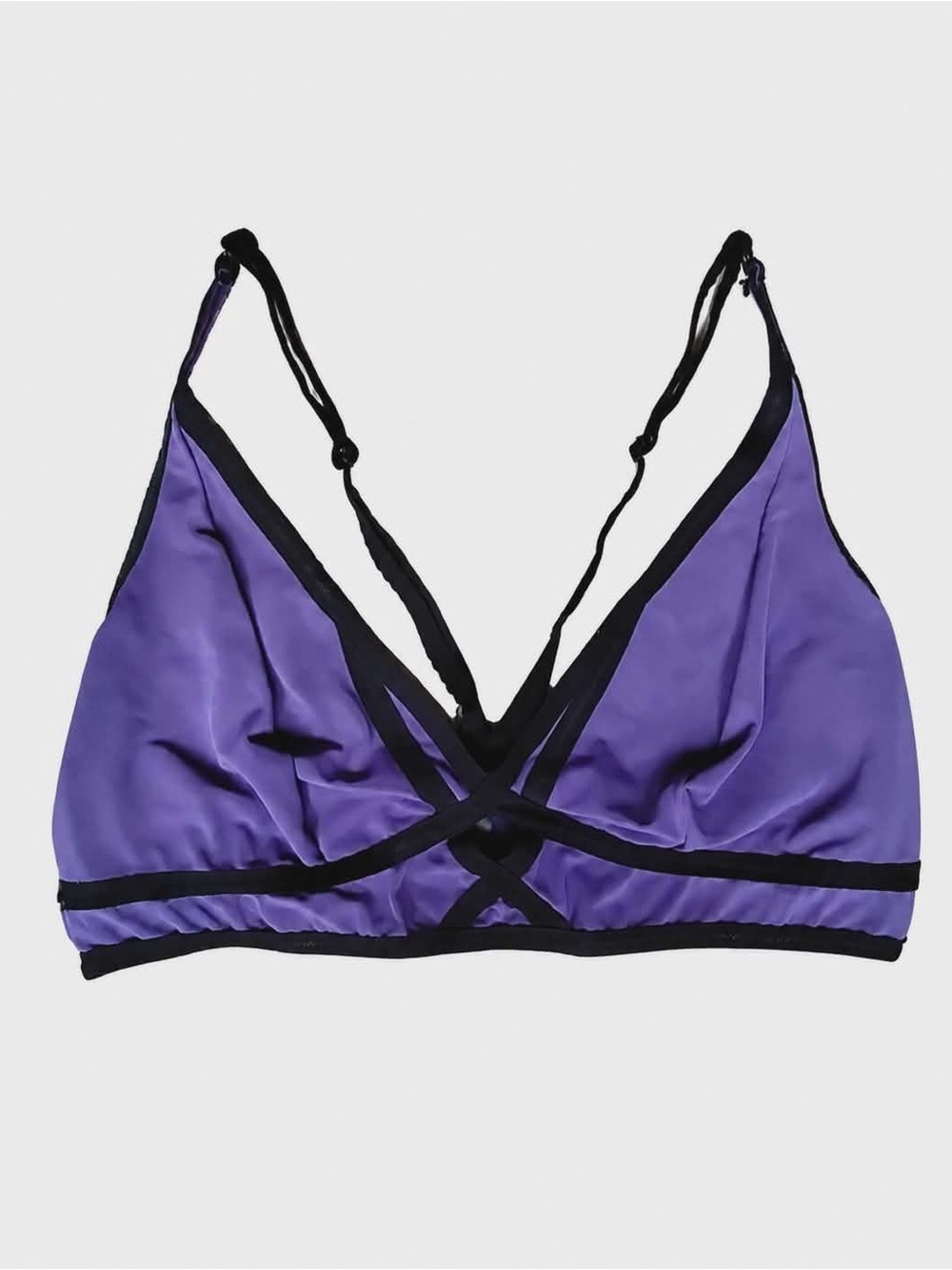 Torrid Purple Mesh Bralette with Black Trim – Plus Size 2 GUC